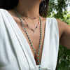 Jewelry Metal Chain Geometric Rhinestone Electroplating Long Necklace For Women
