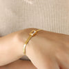 Jewelry Metal Chain Multicolor Zircon Hip Hop Retro Electroplated Bracelet And Necklace Set