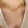 Jewelry Metal Chain Multicolor Zircon Hip Hop Retro Electroplated Bracelet And Necklace Set