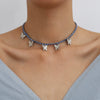 Jewelry Metal Copper Butterfly Claw Chain Simple Single Layer Retro Clavicle Necklace For Women