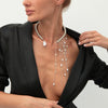 Jewelry Metal Cross Pendant Necklace Imitation Pearl Iron Chain Copper Clad Chain Alloy Pendant Geometric Electroplated