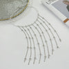 Jewelry Metal Cross Pendant Necklace Imitation Pearl Iron Chain Copper Clad Chain Alloy Pendant Geometric Electroplated