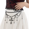 Jewelry Metal Cross Tassel Waist Chain Dark Gothic Blood Drop Bead Body Chain Lobster Clasp