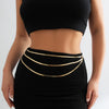 Jewelry Metal Double Layer Snake Bone Chain Body Chain With Cross Tassel For Women