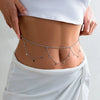 Jewelry Metal Double Layer Snake Bone Chain Body Chain With Cross Tassel For Women