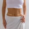 Jewelry Metal Double Layer Snake Bone Chain Body Chain With Cross Tassel For Women