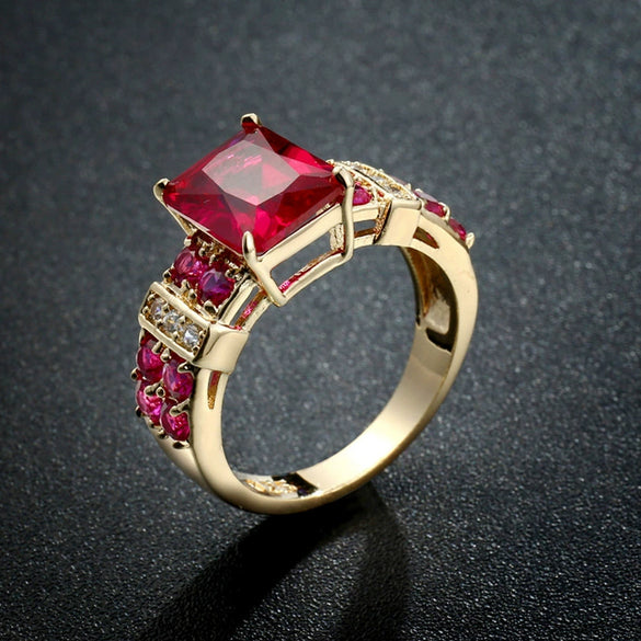 Jewelry Metal Electroplated Geometric Square Zircons Inlaid Fashionable Trendy Exquisite