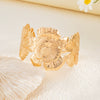 Jewelry Metal Flower Opening Bracelet Iron Electroplating Light Luxury Style