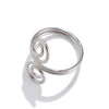 Jewelry Metal Geometric Coil Open Ring Bracelet For Women With Electroplating