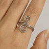 Jewelry Metal Geometric Coil Open Ring Bracelet For Women With Electroplating