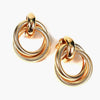 Jewelry Metal Geometric Double Spiral Interlaced Handmade Electroplated Earrings
