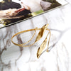 Jewelry Metal Geometric Exaggerated Open Arm Ring Bracelet Electroplated For Women