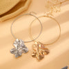 Jewelry Metal Geometric Pendant Necklace Electroplated For Women