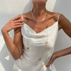 Jewelry Metal Geometric Snake Bone Clavicle Chain Necklace Electroplated Simple Style