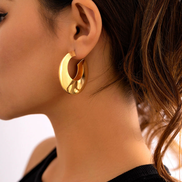 Jewelry Metal Geometric Square Punk Style Electroplated Water Drop Earrings For Women