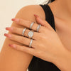 Jewelry Metal Geometric Water Drop Ring Electroplating Women's