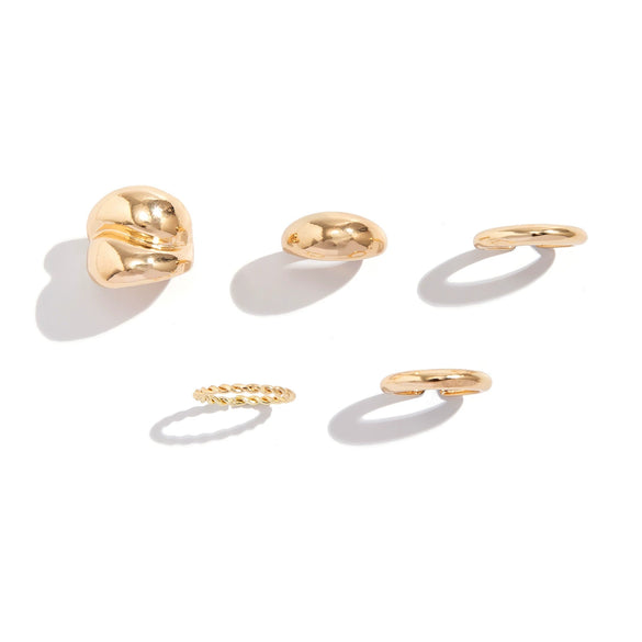 Jewelry Metal Geometric Water Drop Ring Electroplating Women's