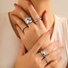 Jewelry Metal Geometric Water Drop Ring Electroplating Women's