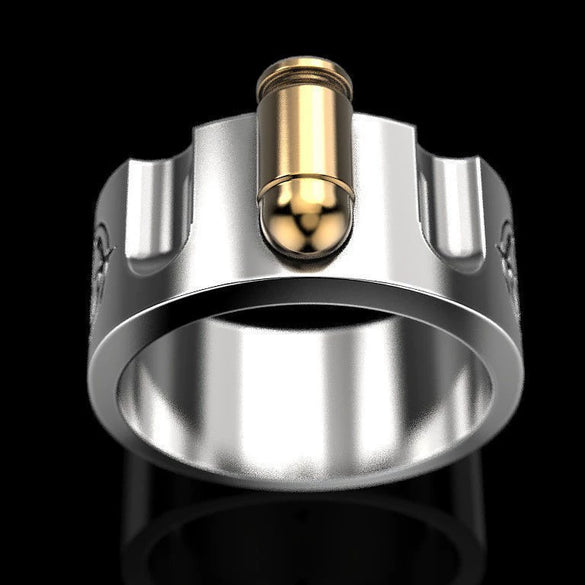 Jewelry Metal Goldplated Geometric Bullet Ring Electroplated For Women And Unisex