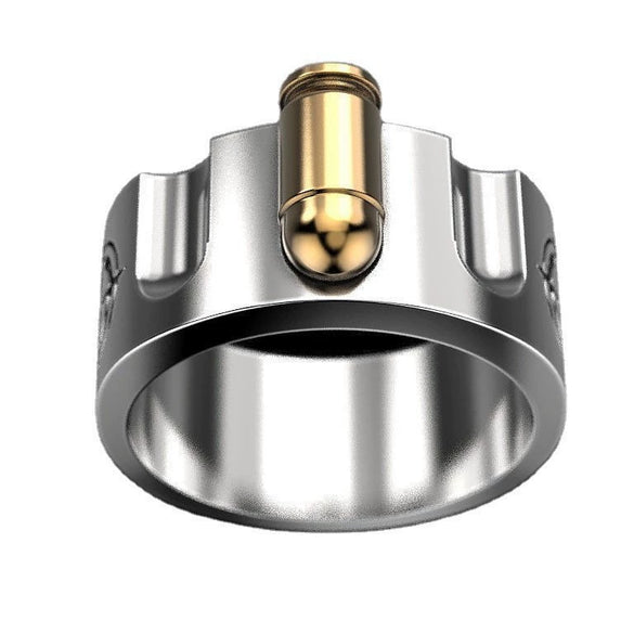Jewelry Metal Goldplated Geometric Bullet Ring Electroplated For Women And Unisex