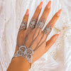 Jewelry Metal Gothic Style Ghost Finger Bracelet With The Crown Flowers Geometric Patterns Electroplated For Women