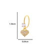 Jewelry Metal Heart Shape Electroplating Pendant Earrings Nose Ring For Women