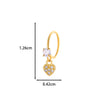 Jewelry Metal Heart Shape Electroplating Pendant Earrings Nose Ring For Women