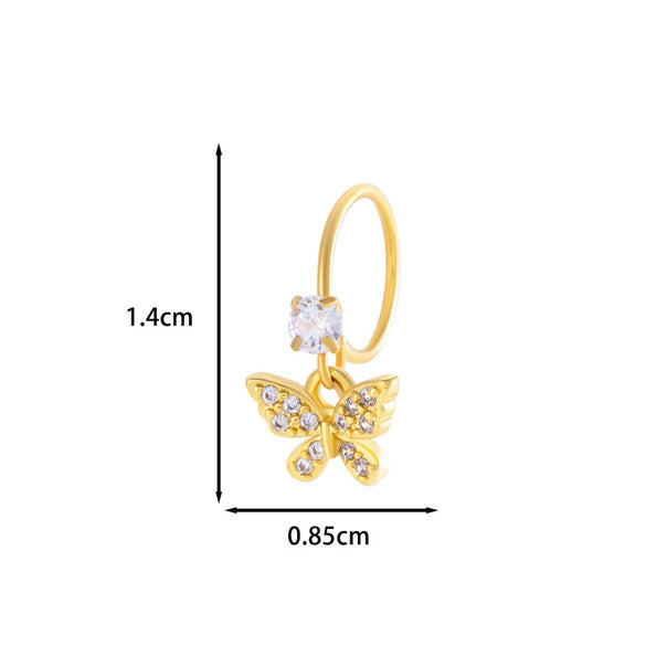 Jewelry Metal Heart Shape Electroplating Pendant Earrings Nose Ring For Women