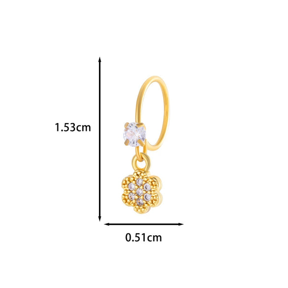 Jewelry Metal Heart Shape Electroplating Pendant Earrings Nose Ring For Women