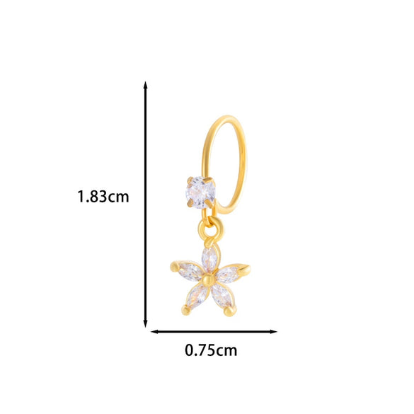 Jewelry Metal Heart Shape Electroplating Pendant Earrings Nose Ring For Women