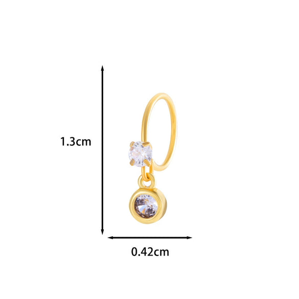 Jewelry Metal Heart Shape Electroplating Pendant Earrings Nose Ring For Women