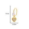 Jewelry Metal Heart Shape Electroplating Pendant Earrings Nose Ring For Women