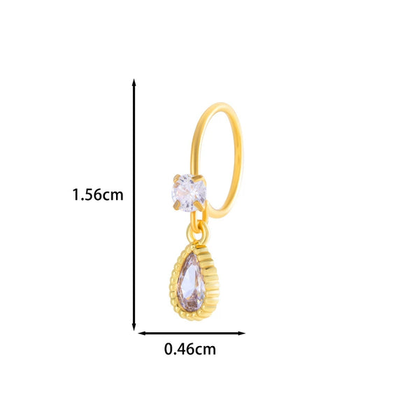 Jewelry Metal Heart Shape Electroplating Pendant Earrings Nose Ring For Women