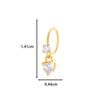Jewelry Metal Heart Shape Electroplating Pendant Earrings Nose Ring For Women