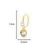 Jewelry Metal Heart Shape Electroplating Pendant Earrings Nose Ring For Women