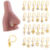 Jewelry Metal Heart Shape Electroplating Pendant Earrings Nose Ring For Women