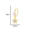 Jewelry Metal Heart Shape Electroplating Pendant Earrings Nose Ring For Women