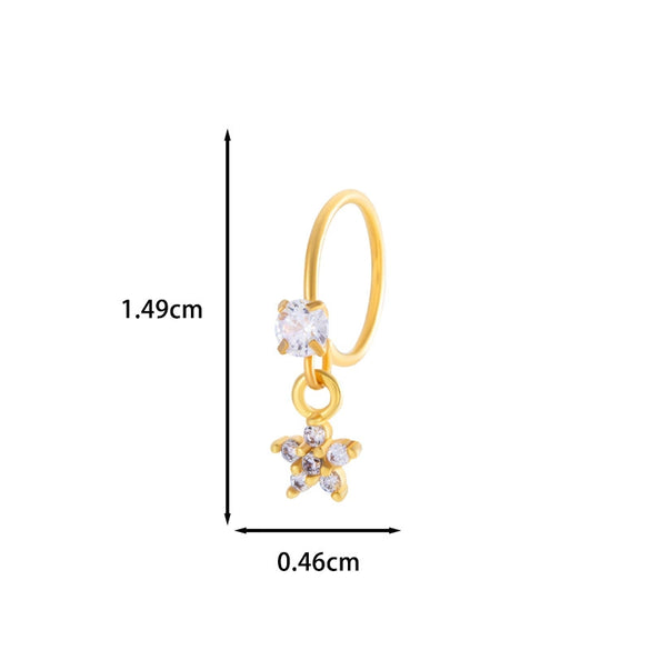Jewelry Metal Heart Shape Electroplating Pendant Earrings Nose Ring For Women