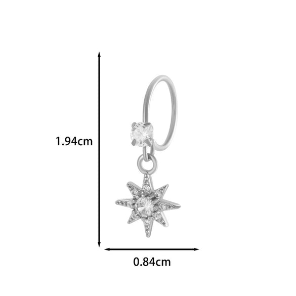 Jewelry Metal Heart Shape Electroplating Pendant Earrings Nose Ring For Women