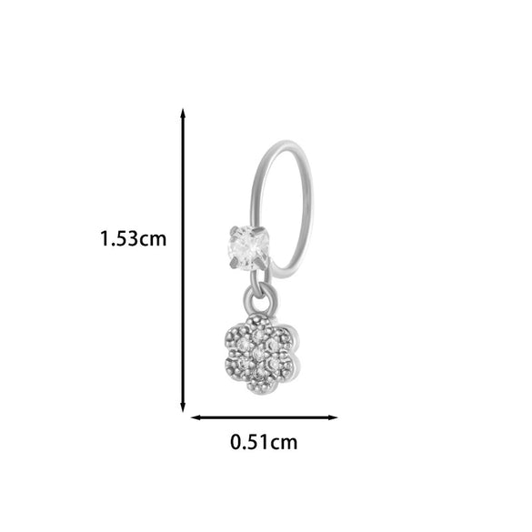 Jewelry Metal Heart Shape Electroplating Pendant Earrings Nose Ring For Women