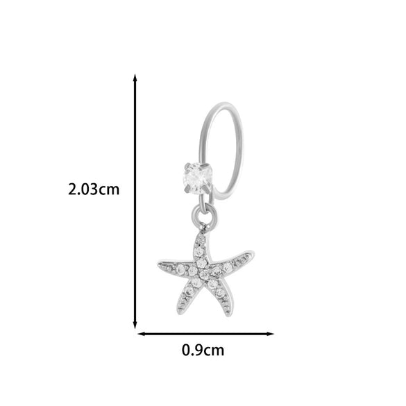 Jewelry Metal Heart Shape Electroplating Pendant Earrings Nose Ring For Women