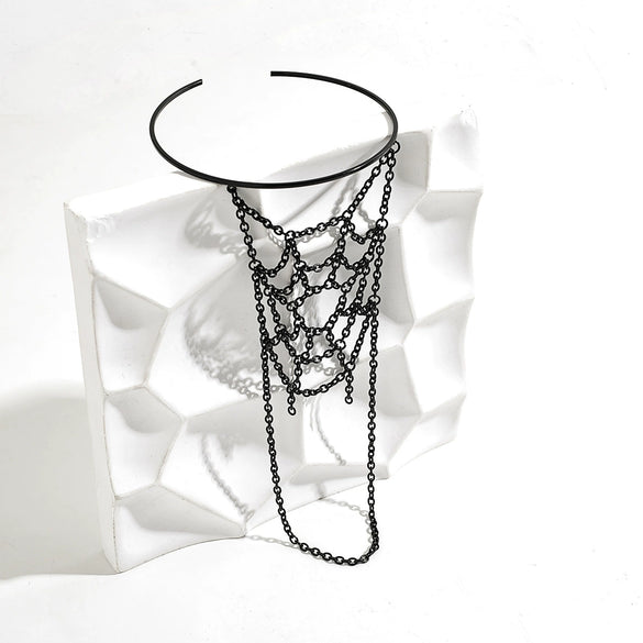 Jewelry Metal Hollow Chain Tassel Arm Chain Spider Web Opening Bracelet For Women
