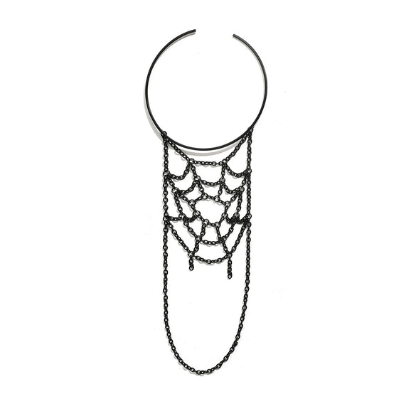 Jewelry Metal Hollow Chain Tassel Arm Chain Spider Web Opening Bracelet For Women