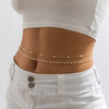 Jewelry Metal Imitation Pearl Waist Chain Women's Tassel Body Chain Double Circle Lobster Clasp