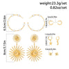 Jewelry Metal Imitation Pearl Winding Starshaped Peach Heart Electroplating Women's Earrings Set