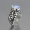 Jewelry Metal Moonstone Ring With Constellation Pattern Electroplated
