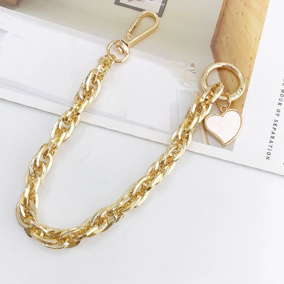 Jewelry Metal Nylon Chain Handmade Love Pendant Mobile Phone Lanyard Pendant
