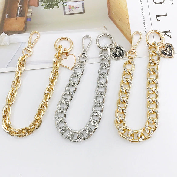 Jewelry Metal Nylon Chain Handmade Love Pendant Mobile Phone Lanyard Pendant