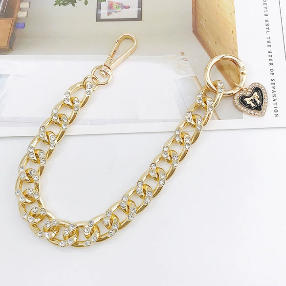 Jewelry Metal Nylon Chain Handmade Love Pendant Mobile Phone Lanyard Pendant