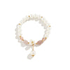 Jewelry Metal Pearl Beaded Butterfly Turquoise Imitation Crystal Elastic Microinlaid Geometric Diamond Women's Bracelet